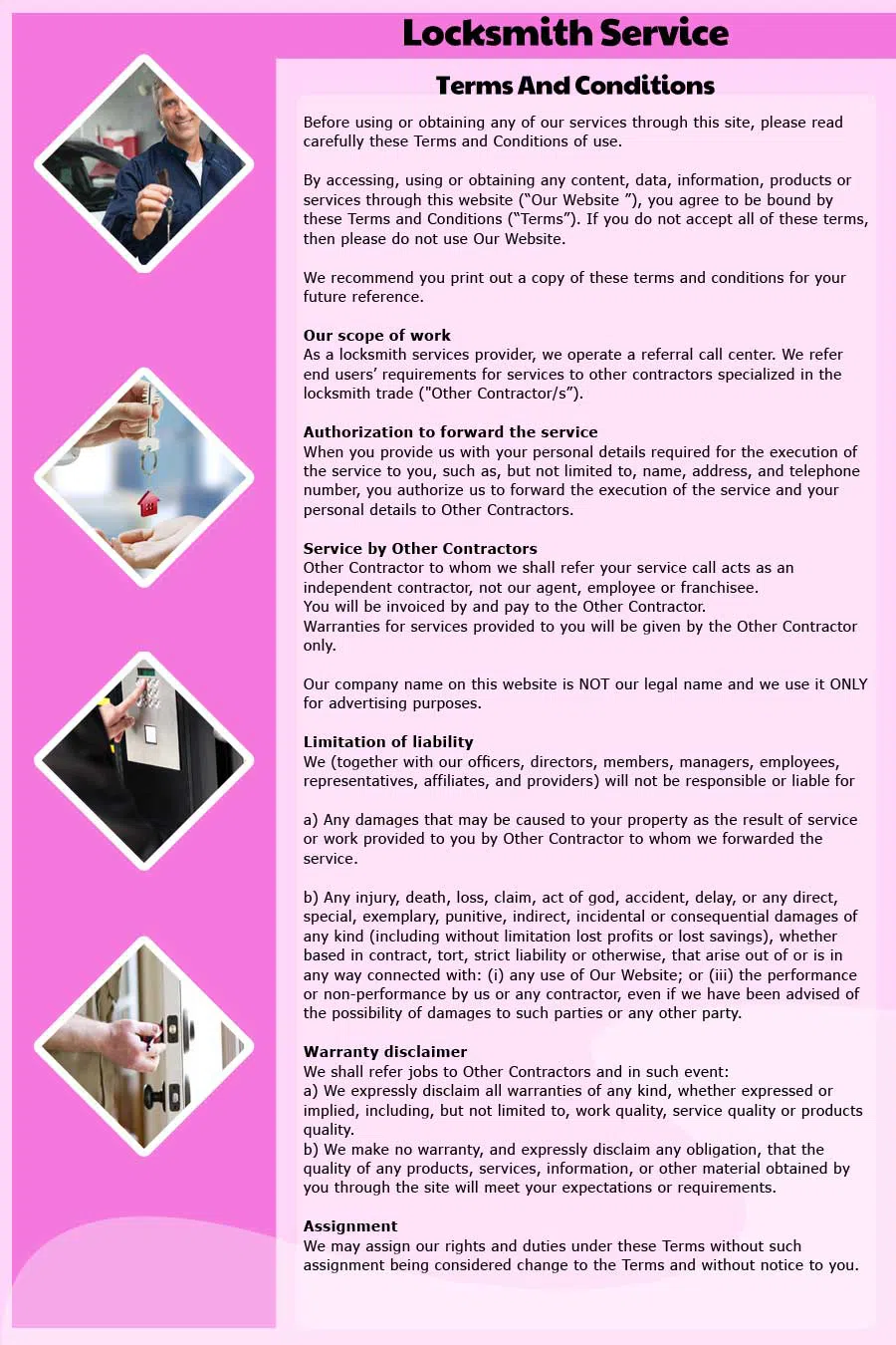 Los Angeles Master Locksmith, Los Angeles, CA 310-602-7125 - TermsAndCondition-15